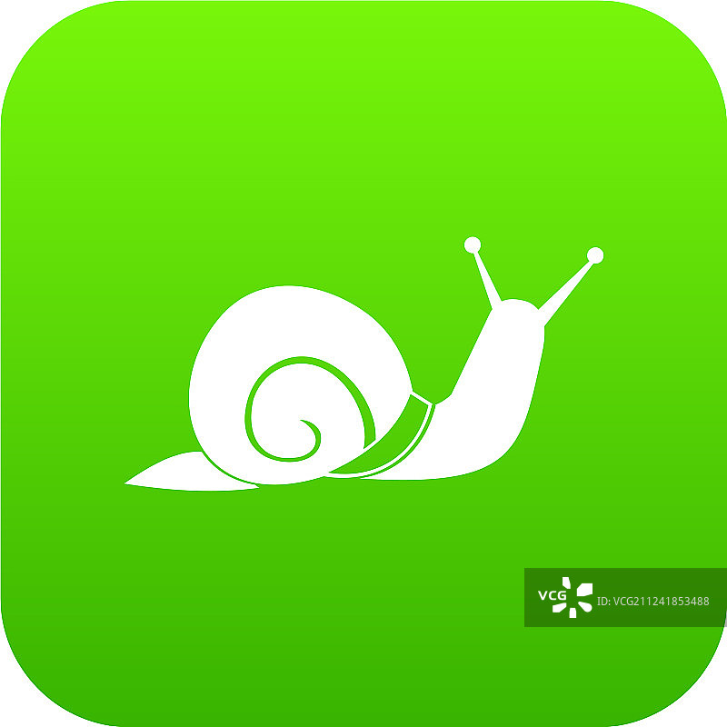 绿色数码蜗牛图标图片素材