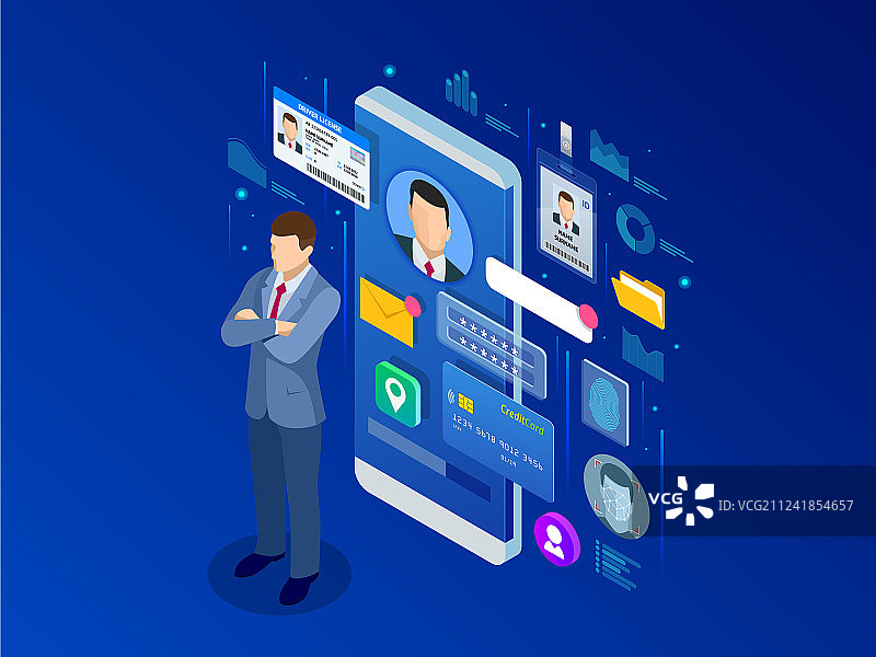 2.5D个人数据信息应用标识图片素材