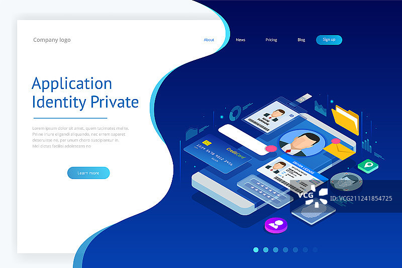 2.5D个人数据信息应用标识图片素材