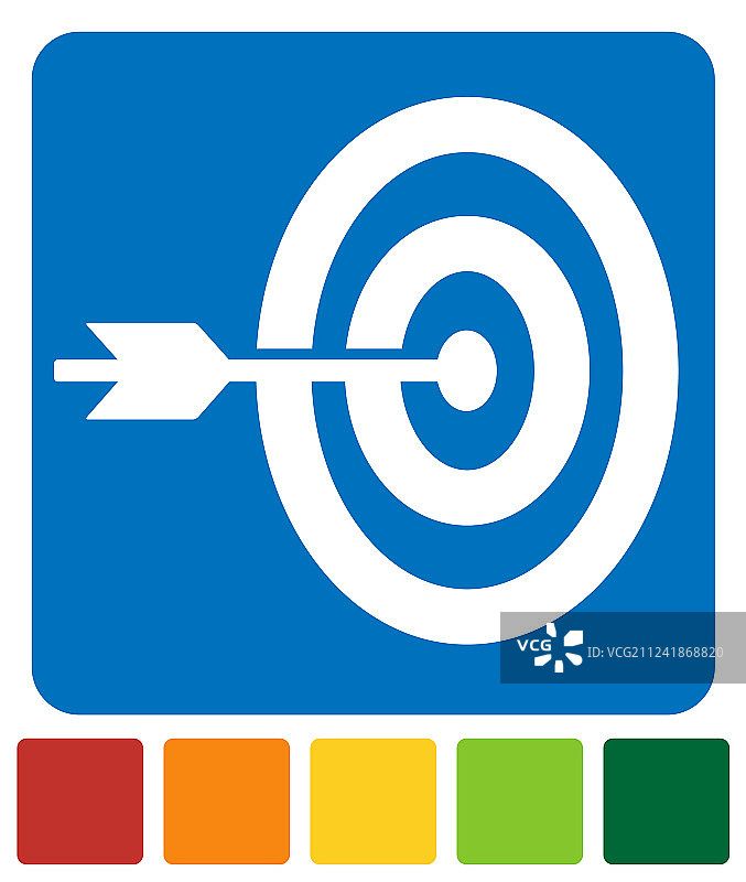 箭头击中靶心图标图片素材