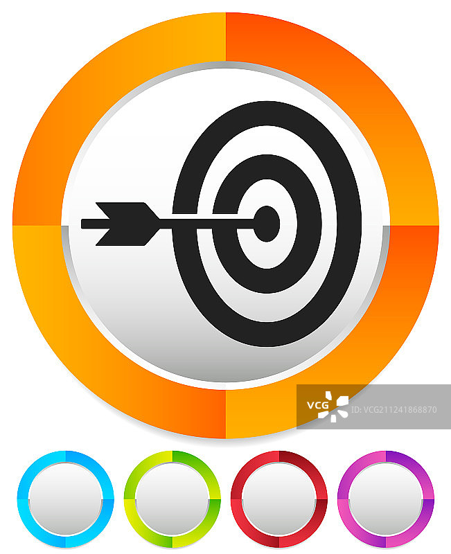箭头击中靶心图标图片素材