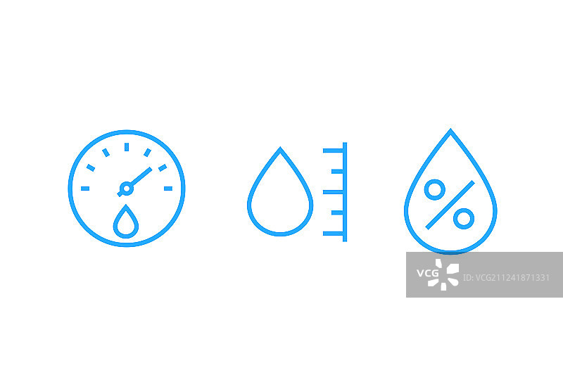 湿度计湿度线性图标图片素材