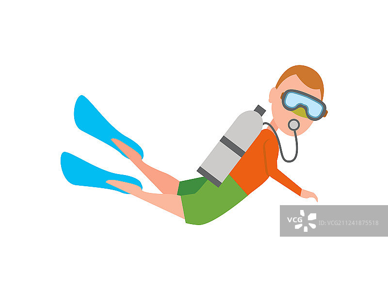 潜水员与补给品图片素材