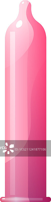 白色背景下的粉色乳胶避孕套图片素材