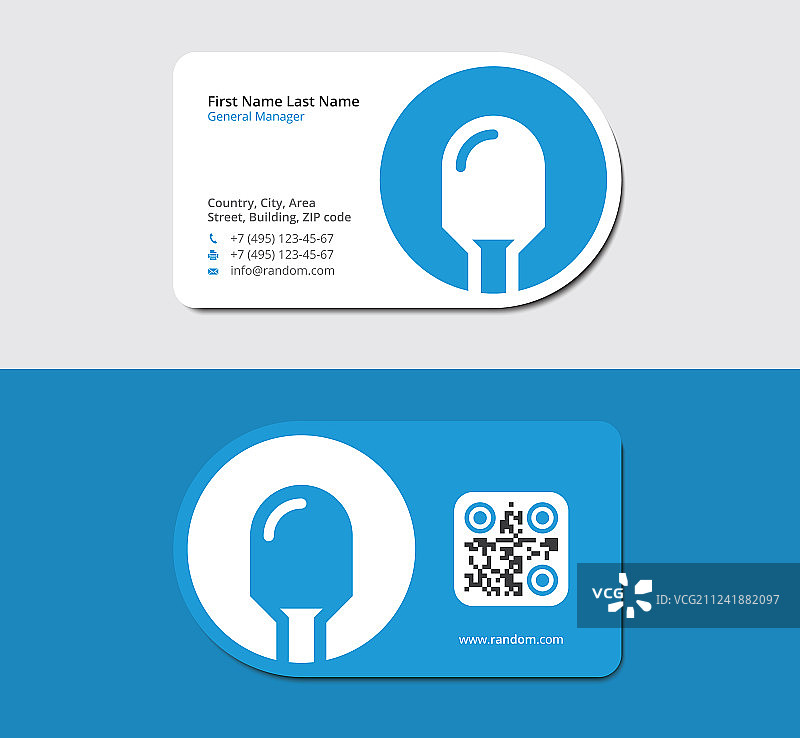 二极管市场的蓝色名片图片素材