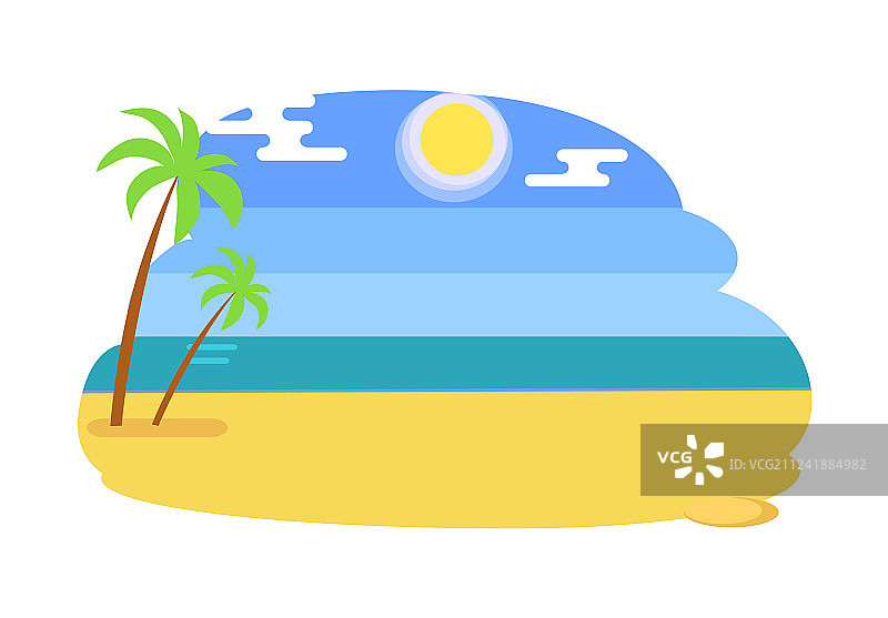 热带海滩夏季海景图片素材