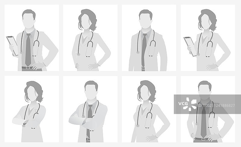 默认占位医生半身像图片素材