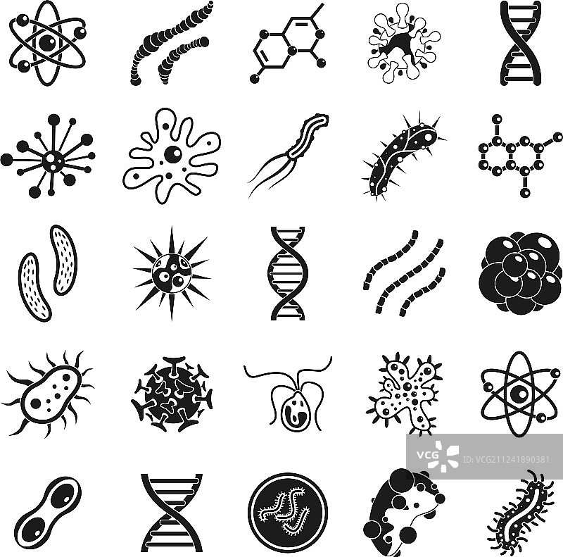 病毒图标简约风格图片素材