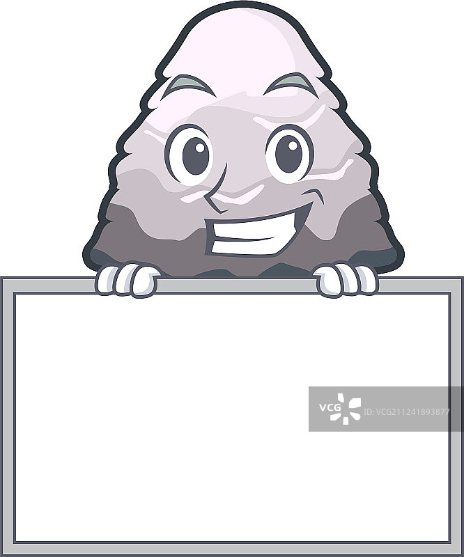 咧嘴笑的板状蓬松鬃毛蘑菇角色图片素材