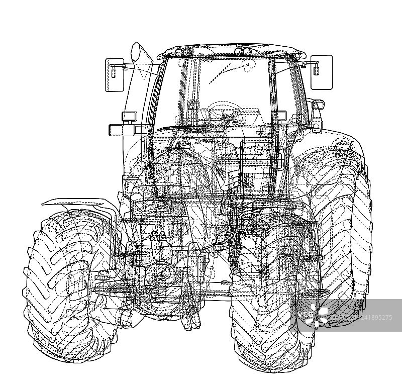 农用拖拉机概念图片素材