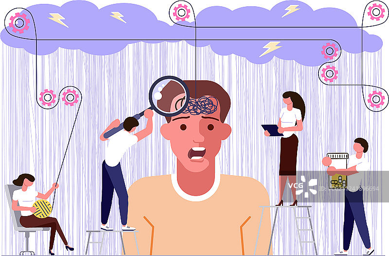 心理健康问题概念图片素材