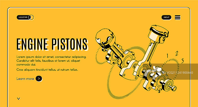 汽车发动机活塞维修店网站图片素材