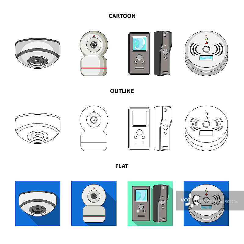 监控及相机标志集设计图片素材