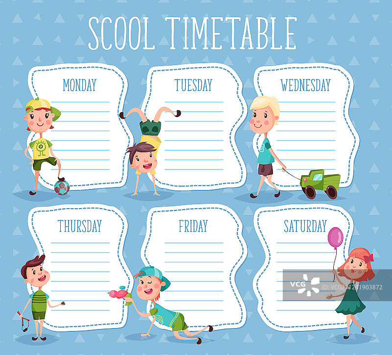 学生教育日记或学校时间表图片素材
