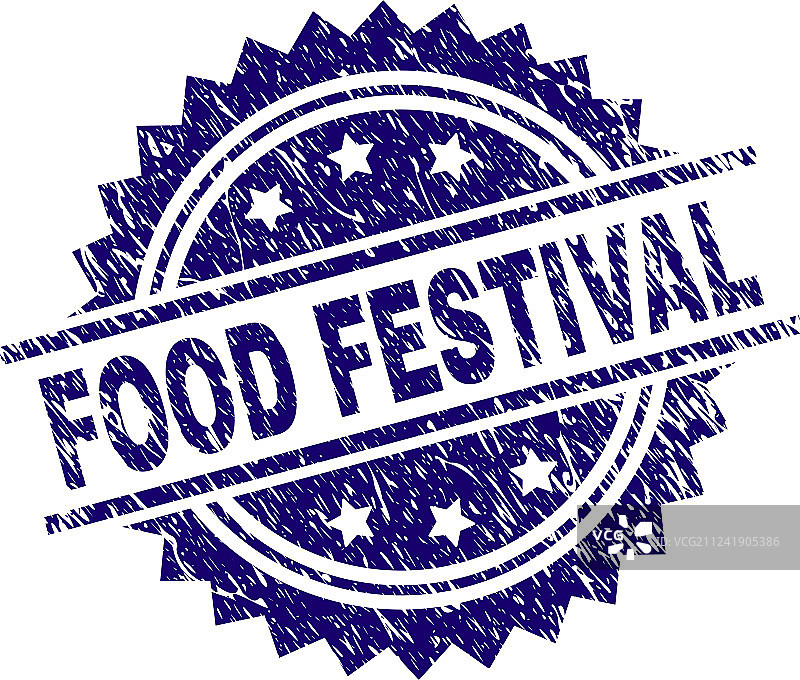 做旧纹理的美食节印章图片素材