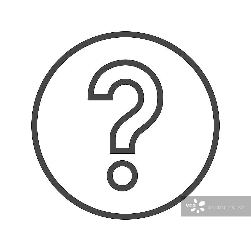 问号细线图标图片素材