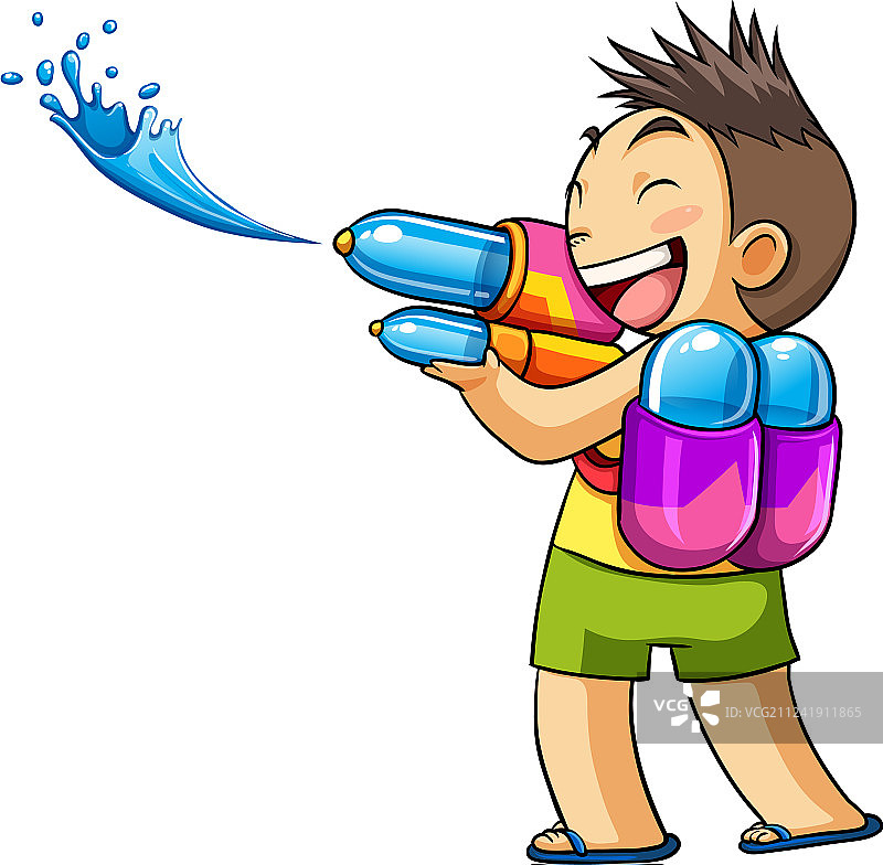 儿童戏水图片素材