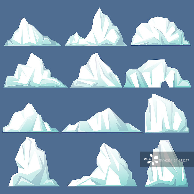 北极冰山或漂流冰川图案素材图片素材