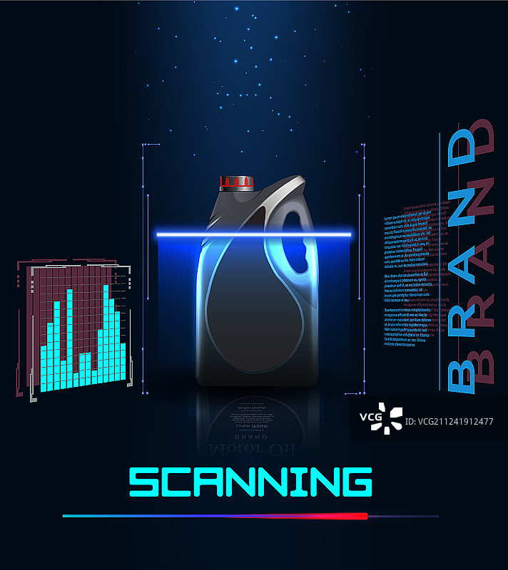 扫描发动机油瓶图片素材