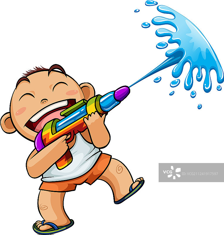 儿童戏水图片素材