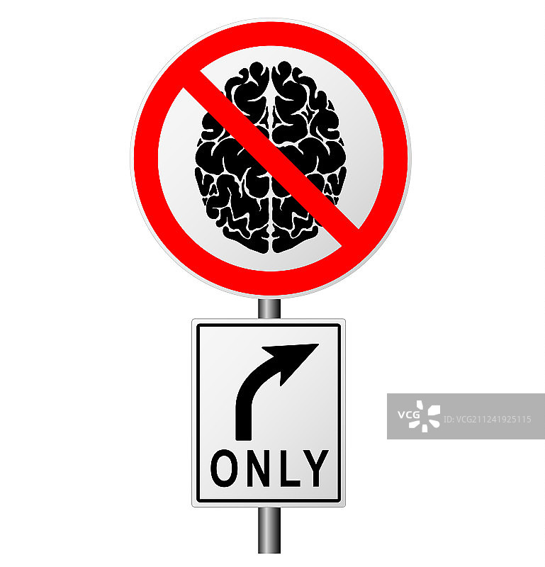 带有道路禁止标志的信息图图片素材