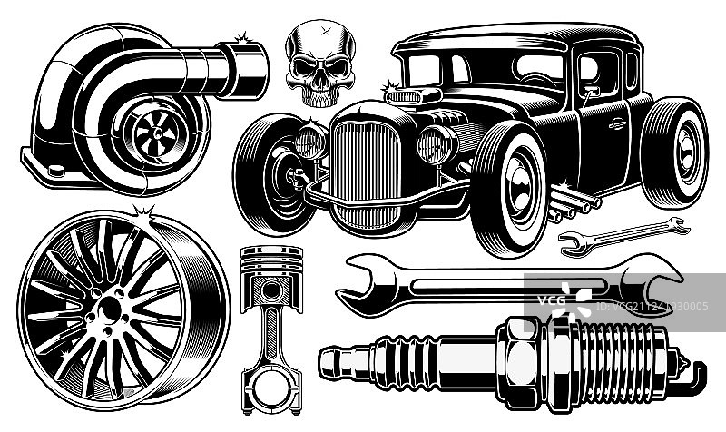 汽车维修设计元素图片素材