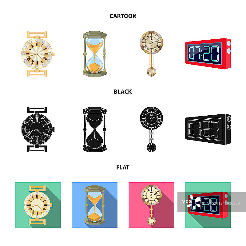 时钟与时间符号设计图片素材