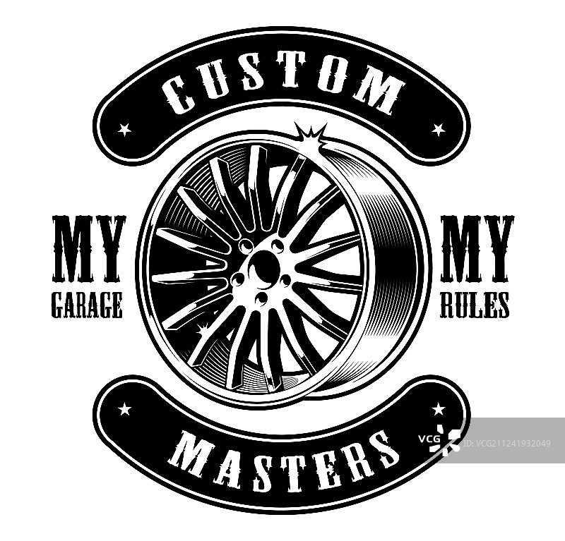 复古汽车光盘标志图片素材