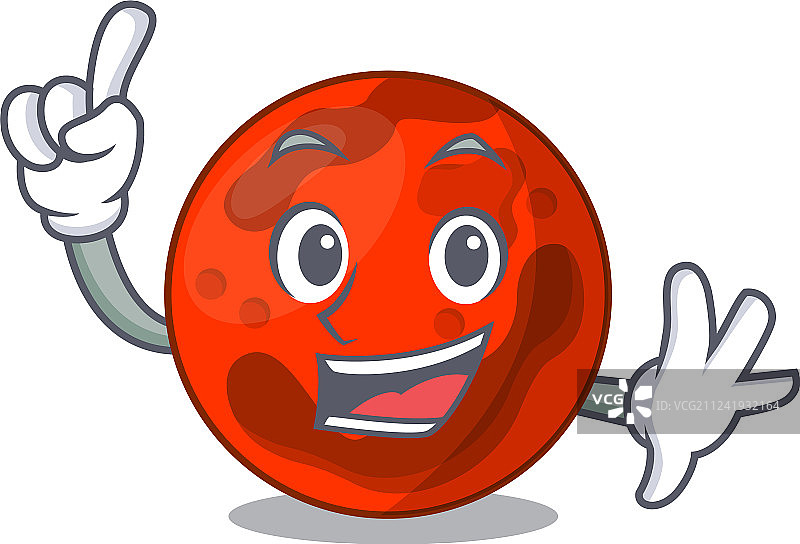 手指火星卡通吉祥物图片素材