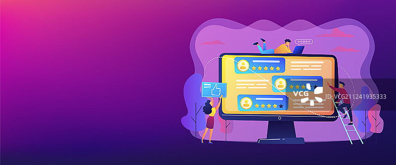 评分网站概念banner图片素材