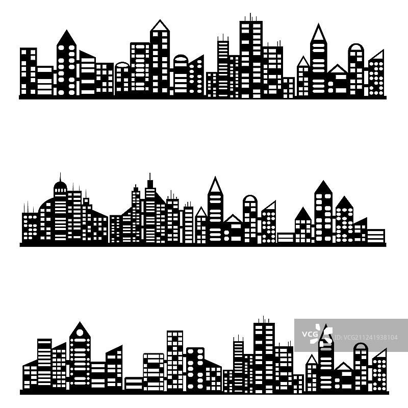 黑色城市图标合集图片素材