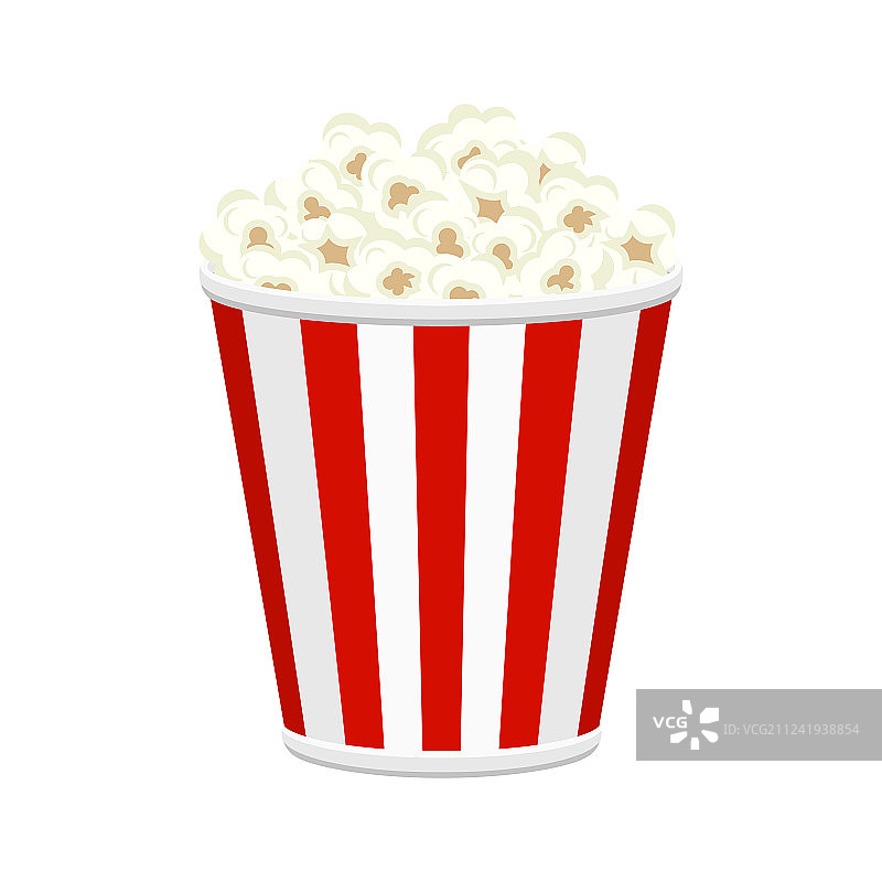 装满爆米花的爆米花桶图片素材