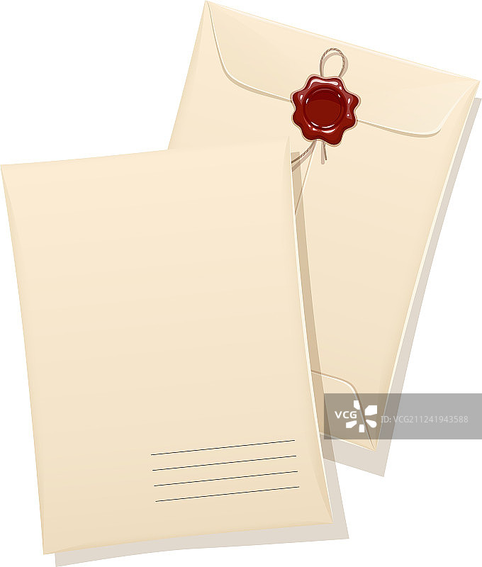 带保护的纸质信封图片素材