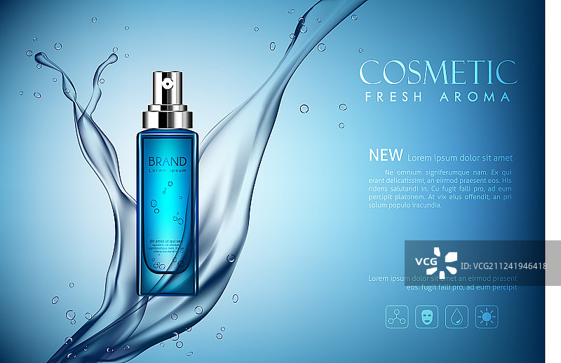 喷雾瓶清新香气图片素材