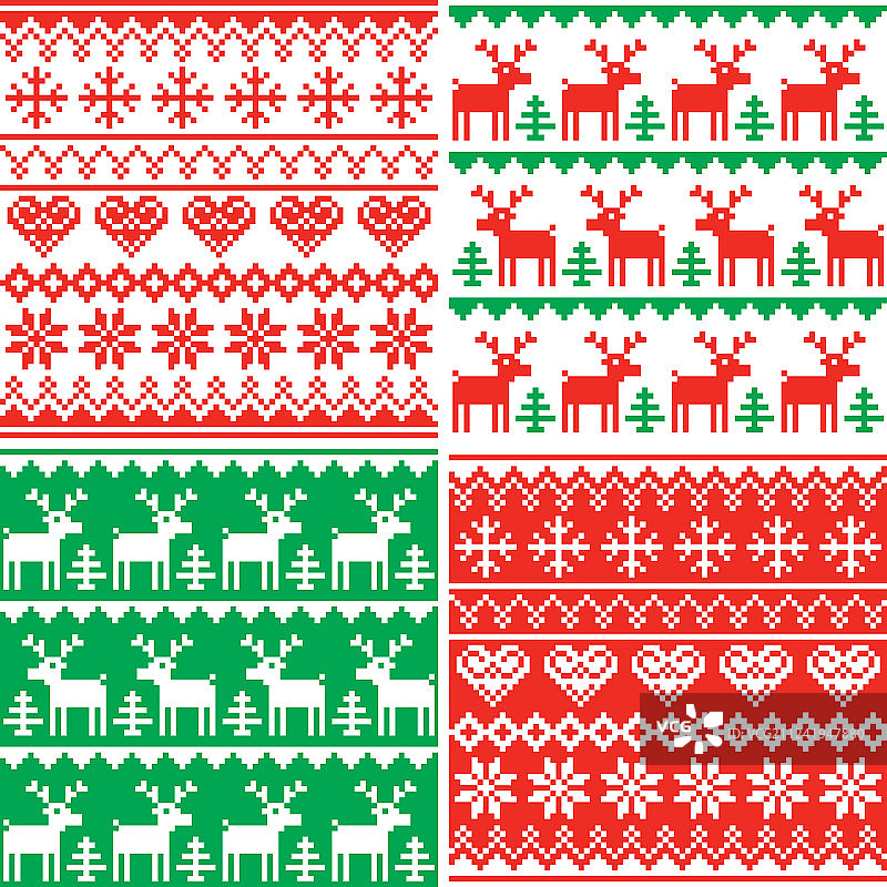 冬季设计圣诞节图案合集图片素材