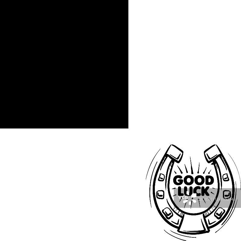 彩绘马蹄铁吉祥物图片素材