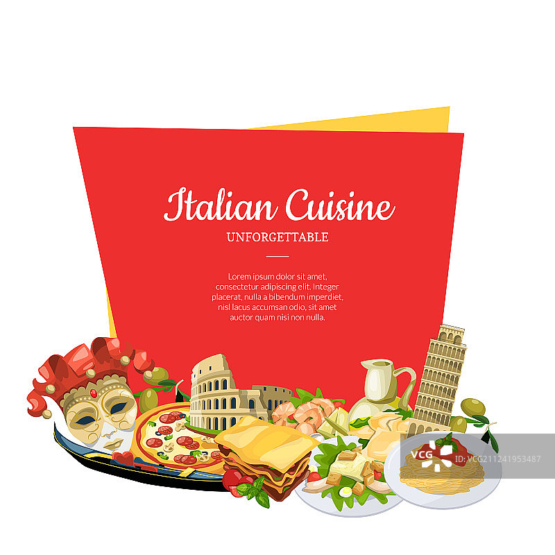 意大利卡通美食元素图片素材