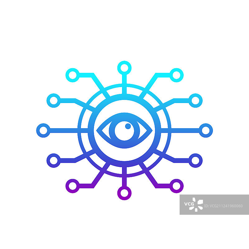 机器视觉计算机视觉识别图标图片素材