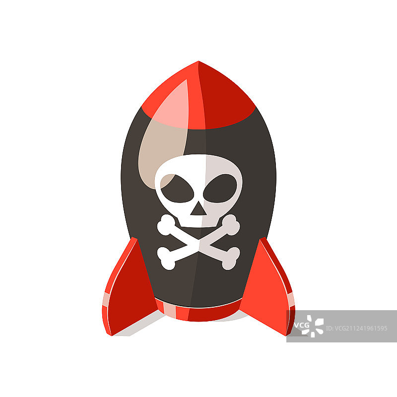 白色背景上的军用迫击炮弹图标图片素材