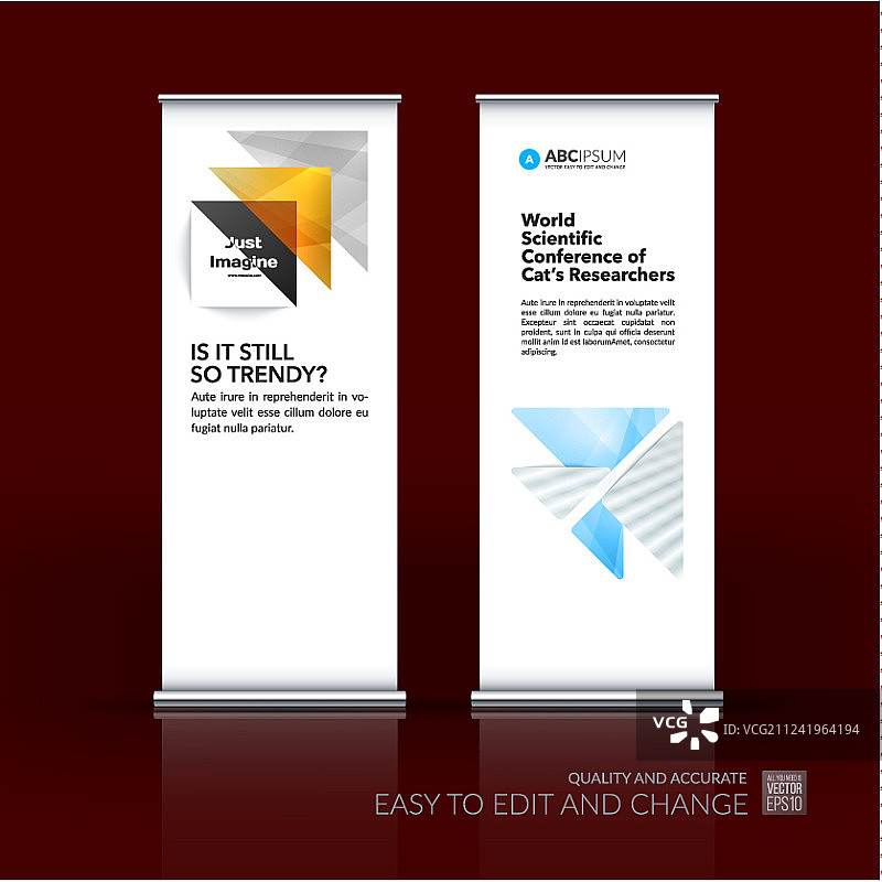 抽象业务集现代卷起来图片素材