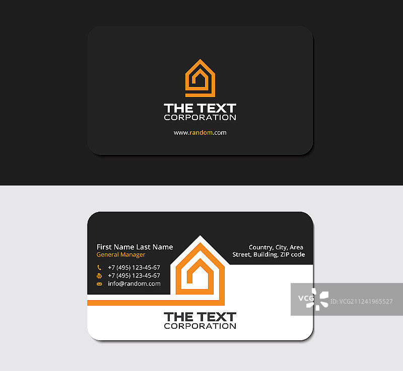 黑色名片公路房产黄色设计图片素材