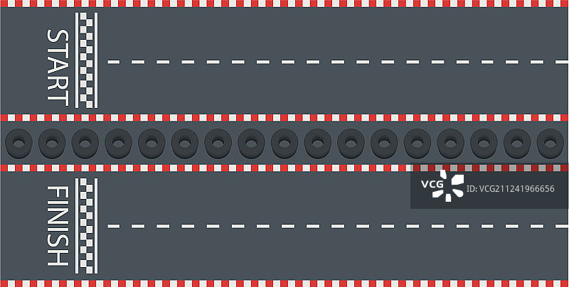 带有起点和终点线的道路图片素材