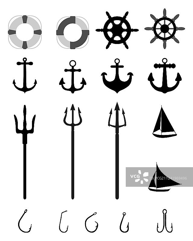 航海图标图片素材