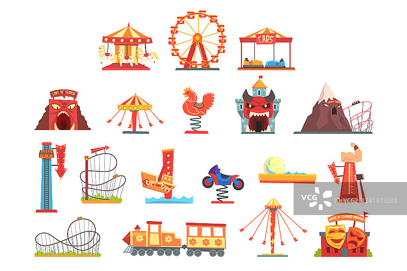 游乐园元素合集图片素材