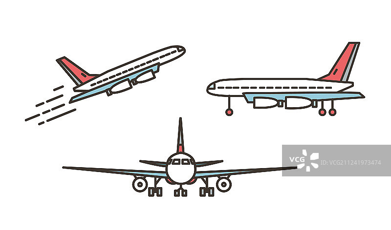 现代客机图片素材