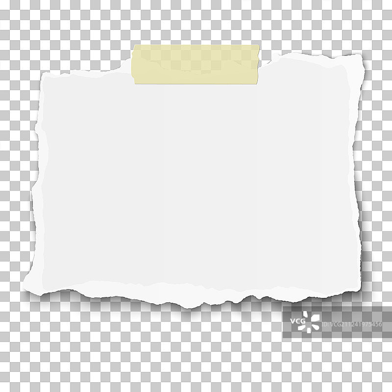 带粘性胶的白色破纸片图片素材