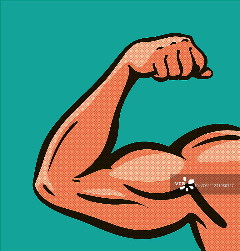 健壮的手臂肌肉健身房漫画风格设计图片素材