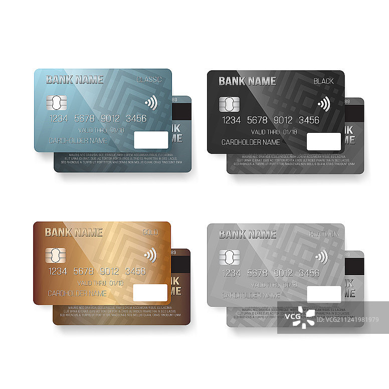 信用卡银行卡写实素材图片素材