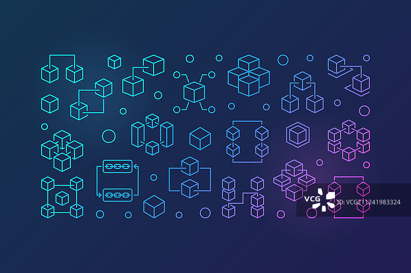 区块链高亮横线图片素材