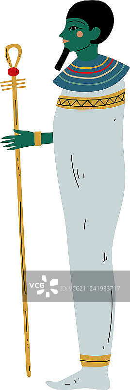 古埃及文化奥西里斯神符号图片素材